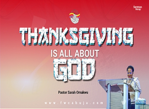 Thanksgiving is all about God